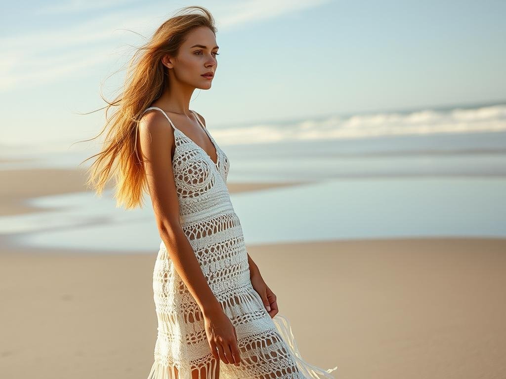 Robe en crochet bohème de Sir The Label, une texture artisanale parmi les robes d'été de luxe les plus tendance Robe en crochet bohème de Sir The Label, une texture artisanale parmi les robes d'été de luxe les plus tendance