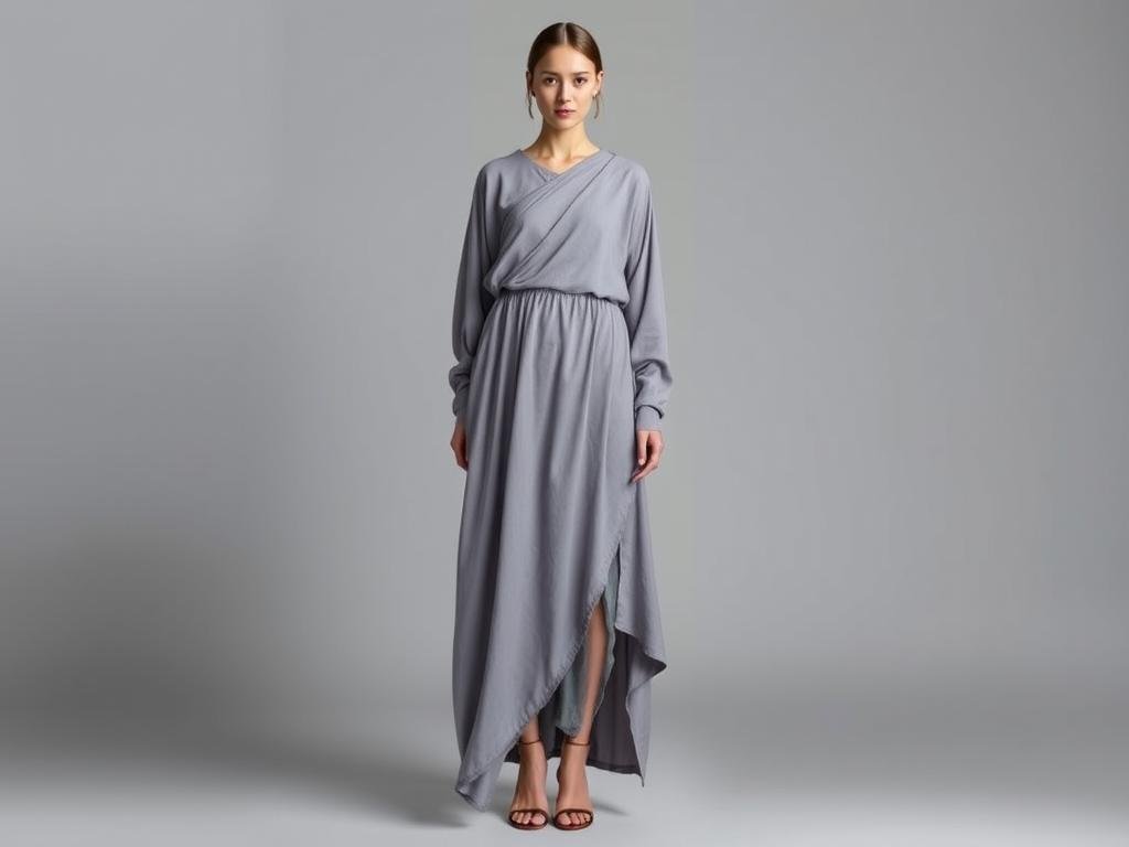 Robe froncée asymétrique d'Acne Studios, une silhouette avant-gardiste parmi les robes d'été de luxe les plus tendance Robe froncée asymétrique d'Acne Studios, une silhouette avant-gardiste parmi les robes d'été de luxe les plus tendance